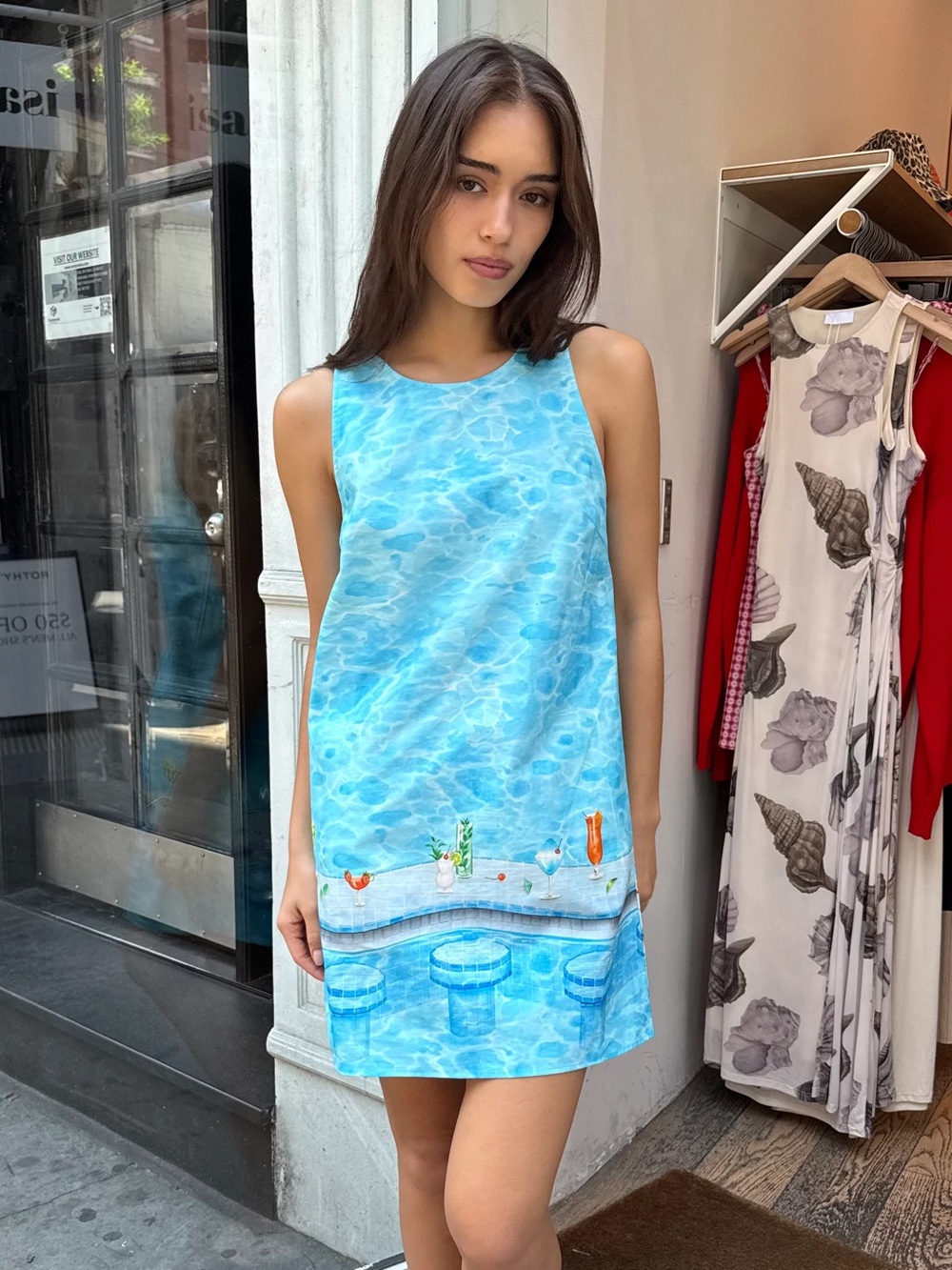 Rachel Antonoff Lola Shift Dress - swim up bar XS